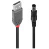 LINDY Adapterkabel USB A St - DC 5.5/2.5mm St  1.5m (70267)