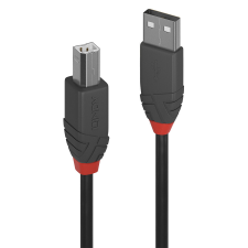 LINDY Anthra Line USB-A apa - USB-B apa 2.0 Nyomtató kábel - Fekete (10m) kábel és adapter
