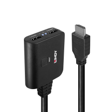LINDY HDMI 2.0 Elosztó Fekete 20cm 38356 kábel és adapter