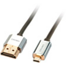 LINDY HDMI Csatlakozókábel [1x HDMI dugó - 1x HDMI dugó, D mikro] 1.00 m Szürke (41681) kábel és adapter