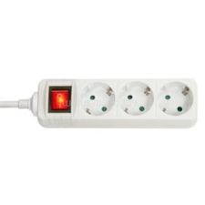 LINDY Mains 3 way gang socket, with switch (LINDY_73101) kábel és adapter