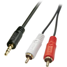 LINDY RCA / Jack Audio Csatlakozókábel [2x RCA dugó - 1x Jack dugó, 3,5 mm-es] 10.00 m Fekete (35685) kábel és adapter