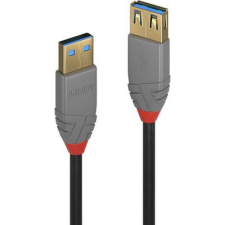 LINDY USB 3.0 Hosszabbítókábel [1x USB 3.0 dugó, A típus - 1x USB 3.0 alj, A típus] 1.00 m Fekete kábel és adapter