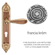 Linea Cali Aisha francia króm Pajzsos kilincsgarnitúra 1650 PL NF zár és alkatrészei