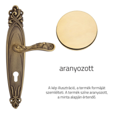 Linea Cali Arte aranyozott Pajzsos kilincsgarnitúra 1165 PL OZ zár és alkatrészei