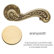 Linea Cali Barocco aranyozott körrozettás kilincsgarnitúra 1520 RB 113 OZ zár és alkatrészei