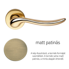  Linea Cali Beta matt patinás körrozettás kilincsgarnitúra 488 RB 027 PM zár és alkatrészei