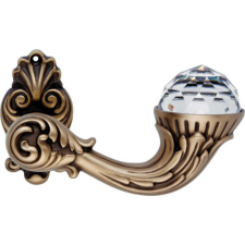 Linea Cali Brilliant Crystal matt patinás díszes rozettás kilincsgarnitúra 1526 RB 015 PM zár és alkatrészei