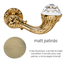 Linea Cali Brilliant Crystal matt patinás körrozettás kilincsgarnitúra 1526 RB 113 PM zár és alkatrészei
