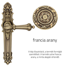 Linea Cali Charme francia arany Pajzsos kilincsgarnitúra 1590 PL OF zár és alkatrészei