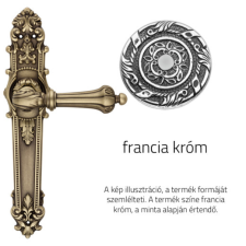 Linea Cali Charme francia króm Pajzsos kilincsgarnitúra 1590 PL NF zár és alkatrészei