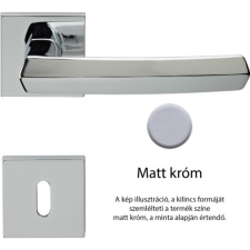 Linea Cali Dafne matt króm lapos négyzetrozettás kilincsgarnitúra 509 RB 019 CS zár és alkatrészei