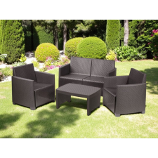  LIPARI rattan kerti bútor szett – antracit kerti bútor
