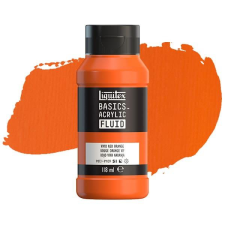 Liquitex Basics Fluid akrilfesték, 118 ml - 620, vivid red orange akrilfesték