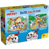 Lisciani Giochi Mickey egér 2 az 1-ben 2x12db-os maxi puzzle és színező - Lisciani