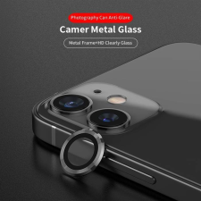 Lito Apple iPhone 12 Mini/12 Lito S+ 3D Fém Kamera Védő Üvegfólia - Fekete mobiltelefon kellék