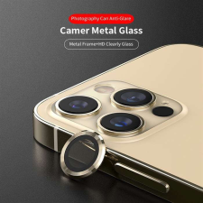 Lito iPhone 12 Pro Max Lito S+ 3D Fém Kamera Védő Üvegfólia - Arany mobiltelefon kellék