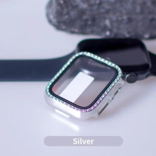 Lito iWatch 7/8 45mm Lito S+ Köves Üveg Előlap - Ezüst okosóra kellék