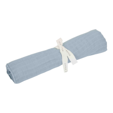 Little Dutch muszlin textilpelenka 120x120 cm Pure Denim Blue mosható pelenka