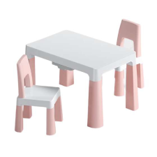  LittleONE by Pepita Dodo Asztal + 2db szék #rózsaszín-fehér gyermekbútor
