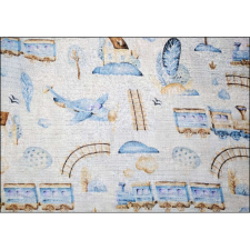 LittleONE by Pepita minőségi Textil pelenka 55 x 80 cm - Járművek #fehér-kék mosható pelenka