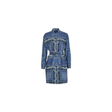 Liu Jo Rövid ruhák ABITO CAMICIA DEN.BLUE PRINTS WASH Kék IT 42
