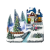 Livarno Home Christams Tree karácsonyi falu, LED-es világító, zenélő jelenet forgó fenyőfával 200 x 150 x 155 mm
