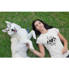 Live love dogs fehér póló egyedi ajándék