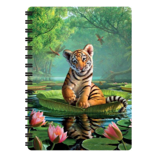 LiveLife 3D spirál állatkerti karnevál "LiveLife - Tigris liliom" füzet