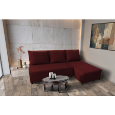  Lívia sarokkanapé elragadó ódon borvörös szövettel 200x135cm-es fekvőfelülettel bútor