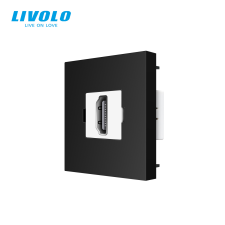 LIVOLO C71HDMIB LIVOLO HDMI adatcsatlakozó aljzat, fekete kábel és adapter