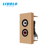 LIVOLO C7RCAG LIVOLO RCA sztereó audio csatlakozó aljzat, arany kábel és adapter