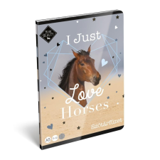 Lizzy Card Füzet tűzött A5, 40 lapos, szótár - Love Horses füzet