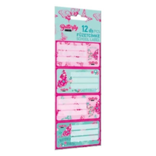 Lizzy Card Lollipop: Cute Butterfly füzetcímke - 12 db-os füzetcímke