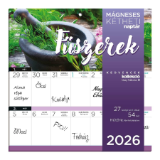 Lizzy Trade Kft. Bizományos Lizzy Hűtőmágneses naptár 2 heti 2026 Fűszernövények határidőnapló