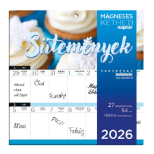 Lizzy Trade Kft. Bizományos Lizzy Hűtőmágneses naptár 2 heti 2026 Sütemények határidőnapló