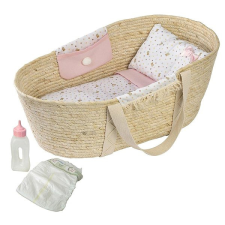 Llorens 201 Mózeskosár ágyneművel és kiegészítőkkel játékbaba felszerelés