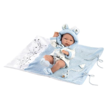 Llorens 73897 New Born kisfiú - élethű játékbaba teljes vinyl testtel - 40 cm élethű baba