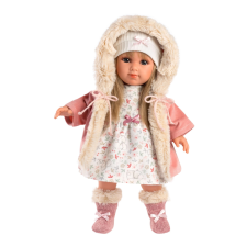 Llorens Elena - Realisztikus Baba Puha Textil Testtel - 35 cm élethű baba