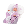 Llorens : Lalo Llorón 42cm-es síró újszülött baba pillangó formájú pólyában
