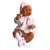 Llorens LLorens - Kreol csecsemő baba, rózsaszín ruhában, 45 cm