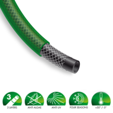  Locsolótömlő Euroguip-green 3 rétegű 1/2" 25 fm locsolótömlő