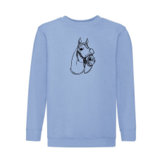  Lófejes gyerek belebújós pulóver - Sky Blue /3-4 éves (104 cm)