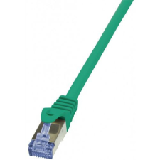 LogiLink 10G S/FTP PIMF PrimeLine patch kábel CAT6A 0,25m zöld (CQ3015S) kábel és adapter