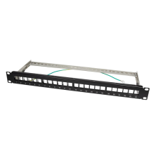 LogiLink 19" Patch panel 24 Keystone jack csatlakozóhoz, 1U, fekete egyéb hálózati eszköz