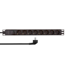 Logilink 19" PDU 8-utas, túlfeszültség-védelemmel hosszabbító, elosztó