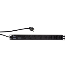 LogiLink 19 "PDU 8 x IEC320 C13 foglalat, túlfeszültség-védelemmel hosszabbító, elosztó