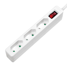 LogiLink Aljzat 3-as + kapcsoló, 3x CEE 7/16, 1,5 m, fehér hosszabbító, elosztó