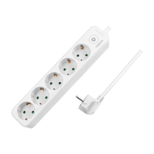 LogiLink Aljzat 5-ös + kapcsoló, 5x CEE 7/3, 1,5 m, fehér hosszabbító, elosztó