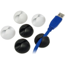 LogiLink - asztali kábelrendező (6db/cs, fehér, fekete) - KAB0009 kábel és adapter